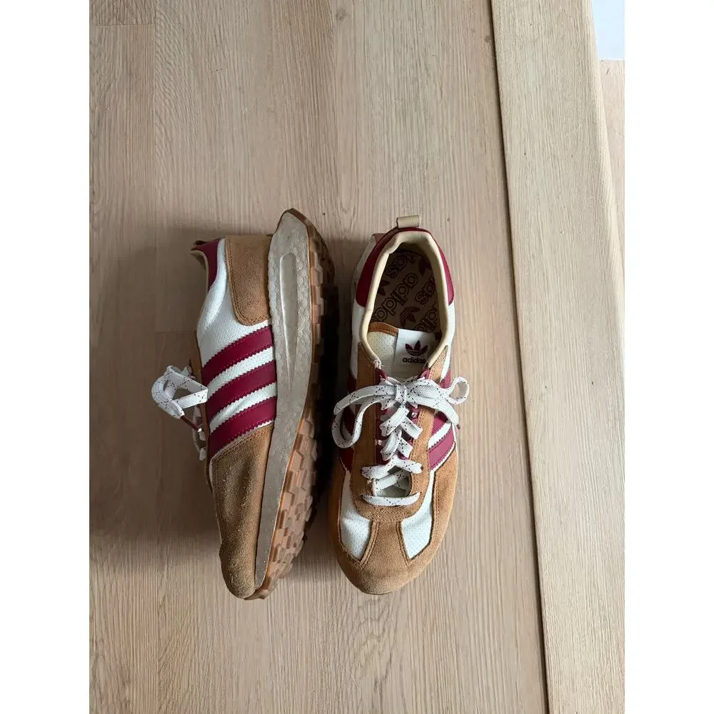Adidas Retropy E5 Copper Flat Sneaker Burgundy Detail Colorway